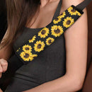 Backpack Straps Car Seat Belt Pads Sunflower Shoulder Seat Belt Cover Universal