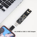 NVMe to USB Adapter M2 M Key SSD to to USB 3.1 A Card + USB A to C Adapter