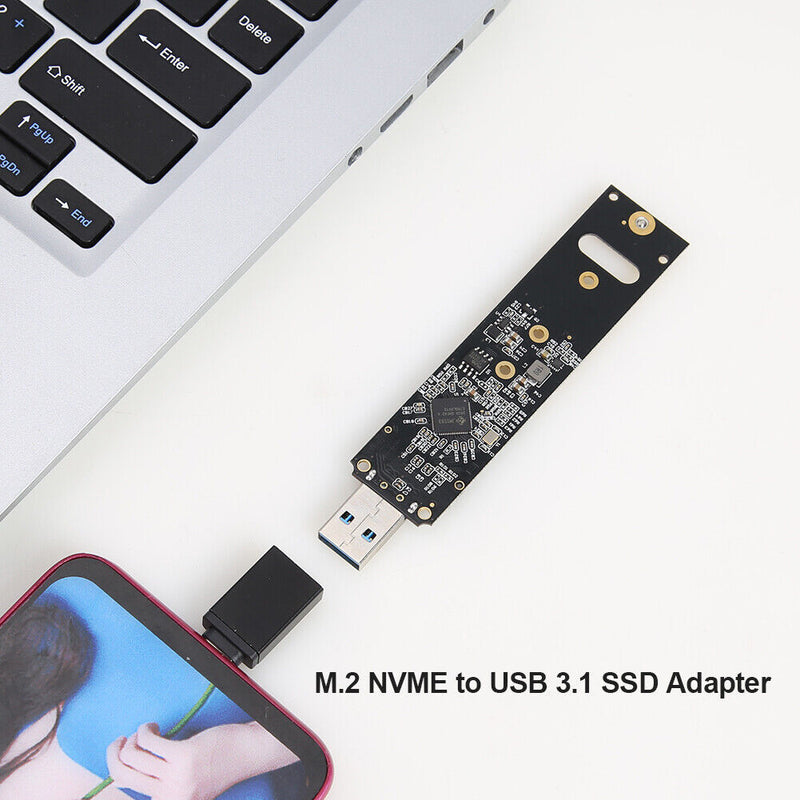 NVMe to USB Adapter M2 M Key SSD to to USB 3.1 A Card + USB A to C Adapter