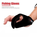 Fishing Gloves Protector Two Finger Anti-cut Outdoor Tackle Gloves (Black)