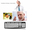 104 Keys USB Wired Large Printed Computer PC Keyboard for Elderly Old People