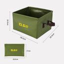 Outdoor Folding Basin Water Bucket Camping Fishing Washing Tub (Army Green)