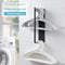 Self Adhesive Home Plastic Hangers Black Storage Rack Clothes Stand Organizer