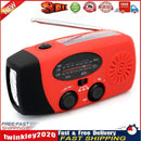 2000mAh Portable Hand Crank FM AM WB NOAA Radio Solar Radio Torch (Red) Newly