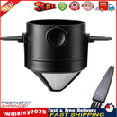 Stainless Steel Folding Coffee Filter with Brush Coffee Dripper (Black) Newly