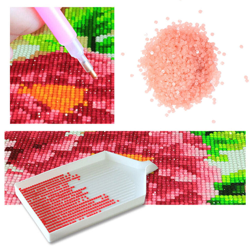 15g/Bag DIY Luminous Round Rhinestones for Diamond Painting (Light Pink) Newly