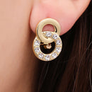 Alloy Diamond Jewelry Sets Stud Earring Ring Bracelet Necklace for Women
