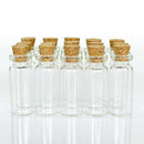 4 Pcs Mini Clear Glass Bottles Empty W/Corks Small Sample Jars 10ml Good S9X4