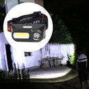 Hiking Fishing Lighting Head Lamp USB Rechargeable COB LED Glare Headlight