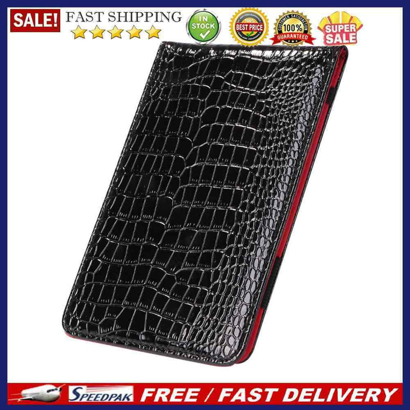 PU Crocodile Golf Leather Scorebook Golf Game Tracker Book with Pencil Hold