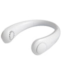 Mini Neck Fan Bladeless USB Rechargeable Neck Air Cooler (White 3000mAh)