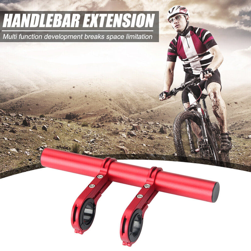 30cm MTB Bike Handlebar Extender Double Clamp Bracket Support Rack (Red) Newly