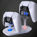Dual Charger for PS5 Controller Gamepad Charger with Display Light (White) Newly
