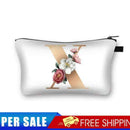 Alphabet flowers Printed Hand Hold Travel Storage Cosmetic Bag Toiletry Bag