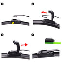 Universal Car Windshield Wiper Blades U Type Soft Rubber Bracketless Auto Wipers