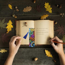 DIY Flower Special Shaped Diamond Painting Leather Tassel Bookmark Gifts Newly