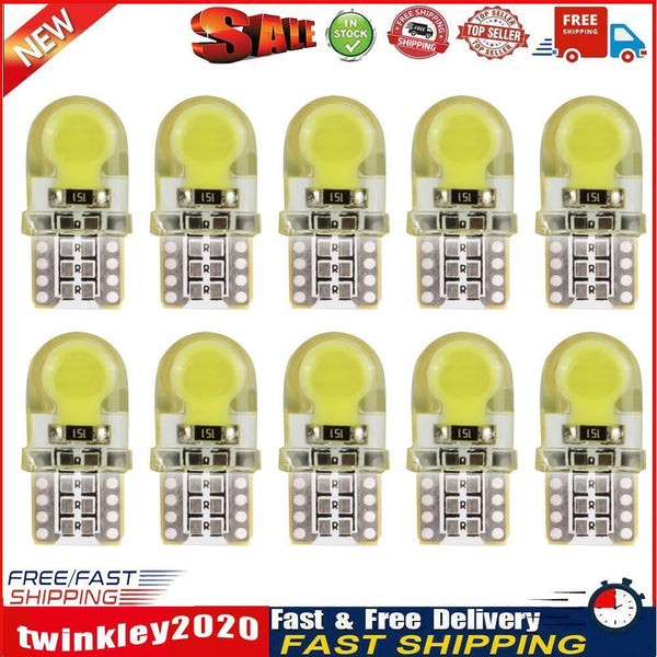 10pcs DC 12V T10 COB 6SMD LED Car Light Bulbs 360° Beaming Width Lamps Newly