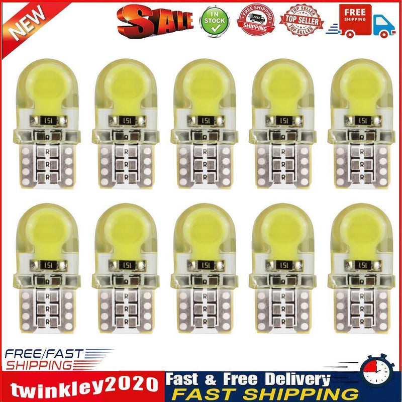 10pcs DC 12V T10 COB 6SMD LED Car Light Bulbs 360° Beaming Width Lamps Newly