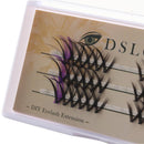 Eyelashes Premade Individual False Eyelashes Blue Cluster Lashes V-shape