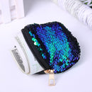 Multi Sequins Coin Wallet Women Change Purse Girl Round Clutch Bags (Green)