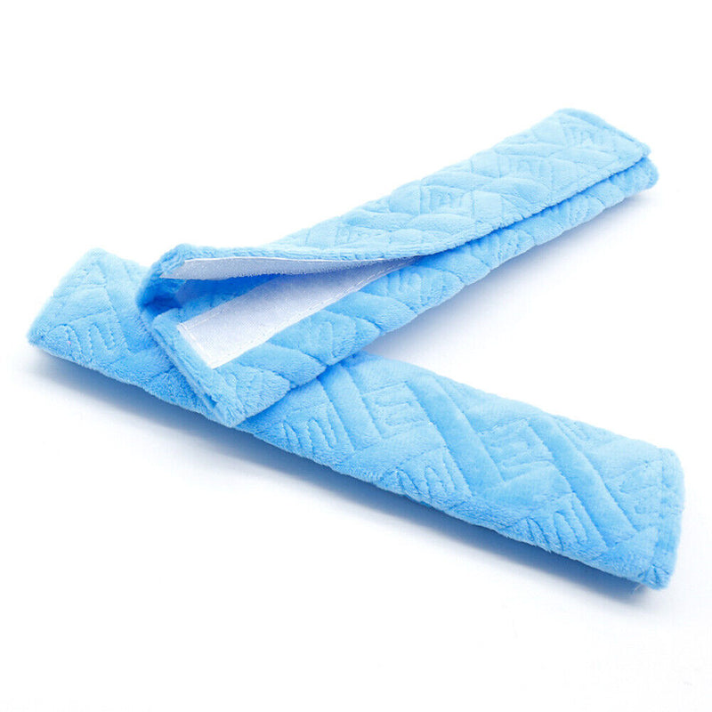 2pcs Car Seat Belt Cover Non Slip Fluffy Safety Belt Shoulder Pad (Blue) Newly