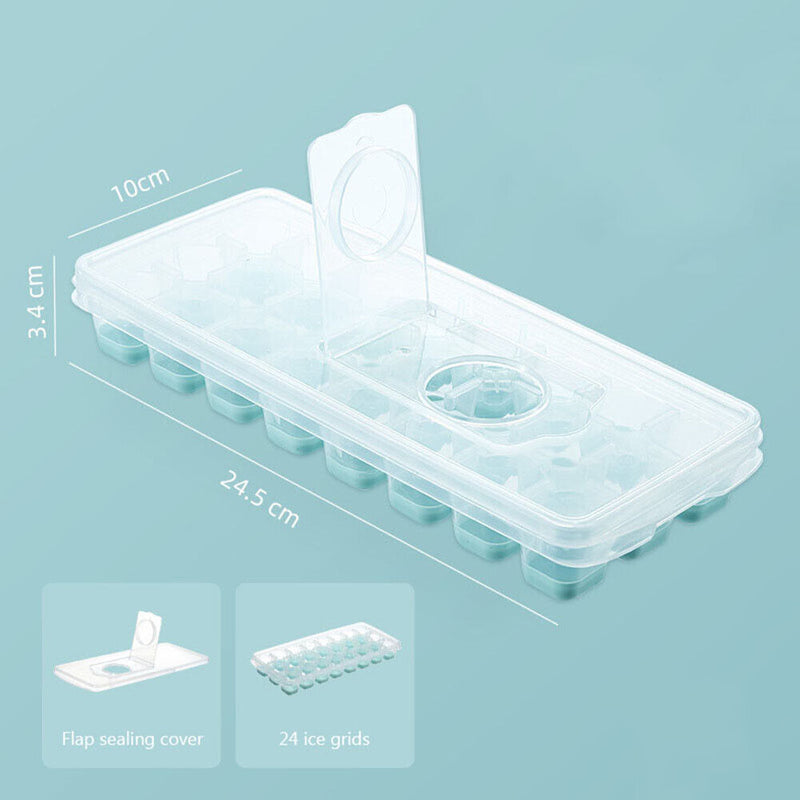 Ice Cube Tray Flip Cover Ice Cube Maker Molds for Refrigerator Kitchen Acce