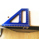 Woodworking Square Protractor Miter Triangle Ruler Layout Tools (Blue) Newly
