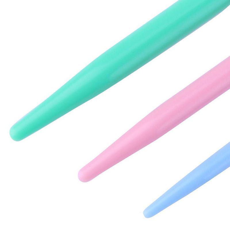 3pcs Plastic Twist Curved Needles Scarf Sweater Knitting DIY Weaving Tool