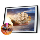 5D DIY Full Drill Diamond Painting Sun Ship Cross Stitch Embroidery Mosaic