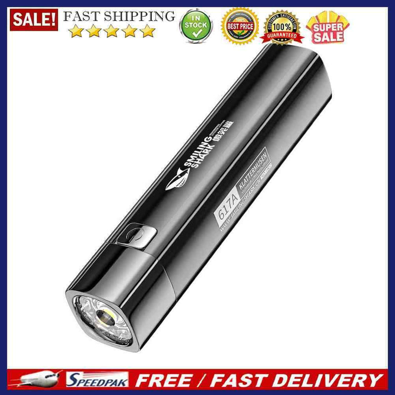 LED Flashlight 280LM Hand Torch Light USB Outdoor Household Camping Searchlig