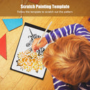 Scratch Painting Stencils Drawing Template DIY Lace Ruler Kids Toys (Horse)