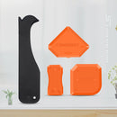 4pcs Smoothing Spatula Sealant Remover Caulking Scraper Grout Kit (Orange) Newly
