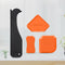 4pcs Smoothing Spatula Sealant Remover Caulking Scraper Grout Kit (Orange) Newly