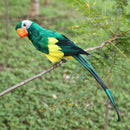 Simulation Parrot Hanging Decals Bird Ornament Gardening Decor Props (Green