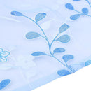 Tulip Flower Yarn Sheer Window Curtain Scarf Drapes for Bedroom (Blue) Newly