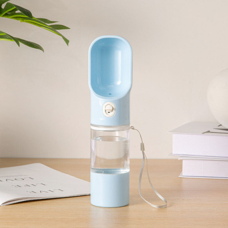 Portable Pet Dog Water Bottle Travel Outdoor Walking Drinking Cups (Blue)