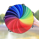 8"" Double Row Rainbow Tambourine Percussion Instrument Hand Drum Stage Props