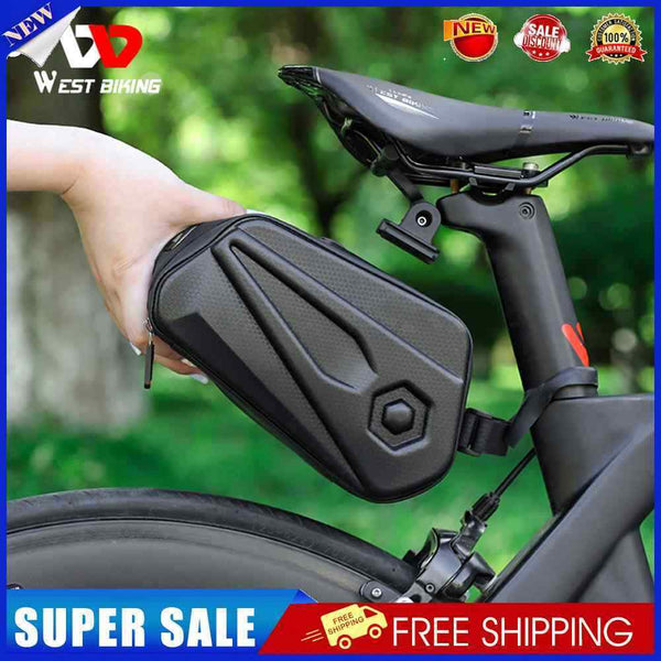 Bicycle Saddle Bag 2.6L Capacity Waterproof Bicycle Hard Saddlebag Scratch-Proof