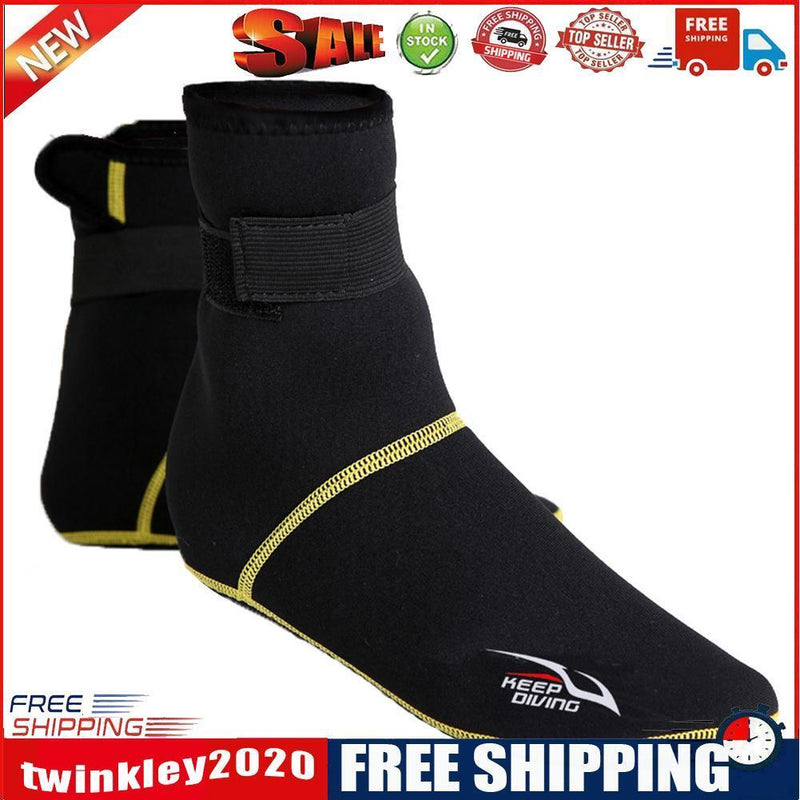 Outdoor Diving Winter Swimming Snorkeling Socks 3mm Thermal Floor Socks (M)