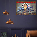 Retro Metal Sign Character Pattern Kitchen Bedroom Art Plates Painting Gift