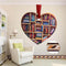 Book Lovers Heart-Shaped Bookshelf Pendant Ornament Christmas Tree Gifts FAST S#