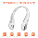 Bladeless Portable Neck Hanging Fan Rechargeable Light Cooling Fan (White)