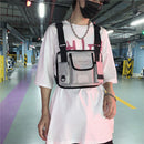 Fashion Women Chest Shoulder Bag Hip Hop Multi-pocket Pouch Oxford Street Pac