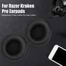 1 Pair Replacement Protein Leather Foam Ear Pads Earpads for Razer Kraken Pro