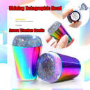 Aurora Titanium Rainbow Handle Nail Stamper  Seal Nail Art Stamping Plate