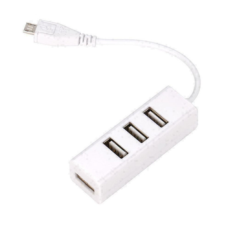 Micro Usb To 4 Port Otg Hub High Speed Multi Splitter Extender Mobile D1J3