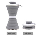 Sports 500mL Collapsible Soft Kettle Outdoor Silicone Water Bottle (Grey) Newly