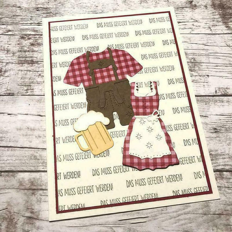 Beer Metal Cutting Dies Stencil Scrapbookings DIY Album Stamps Paper P9M4 U7D3