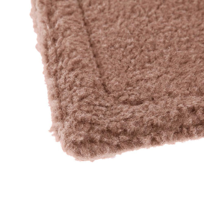 Plush Pet Hamster Cushion Mat Squirrel Blanket Guinea Pig Bed(Light Brown)