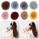 Faux Rabbit Fur Hair Ropes Hair Bands Plush Hair Scrunchies Pop Circle